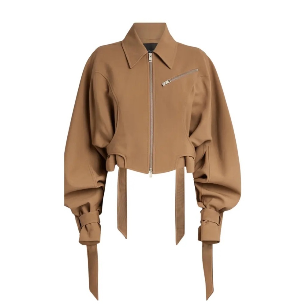 NWT Mugler Jacket International new with tags Brown, Viscose and virgin wool
